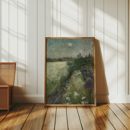 Premium Poster of Tranquil Landscape Under Full Moon Art Print Posters