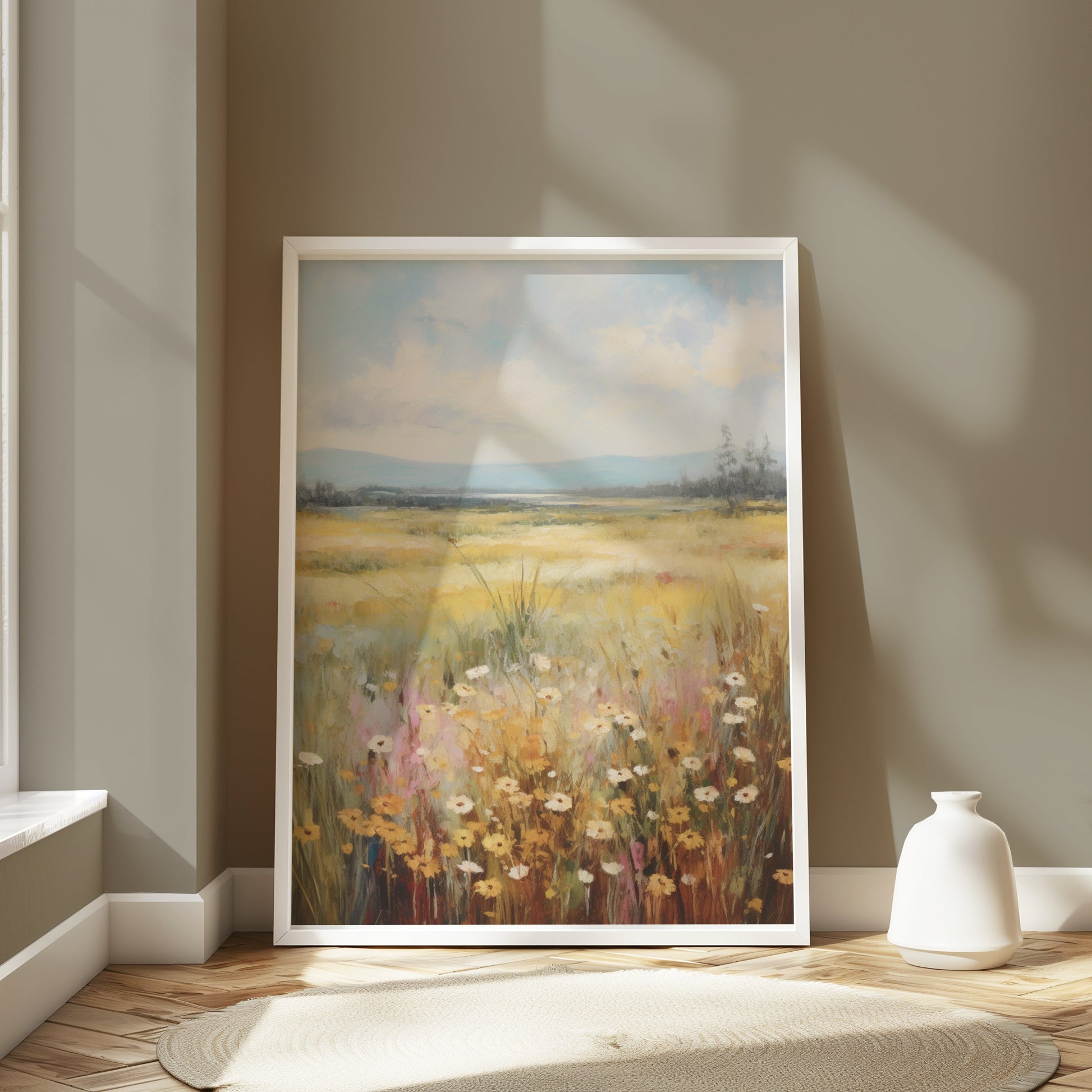 Premium Poster of Tranquil Meadow Country Landscape Wall Art Posters