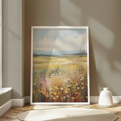 Premium Poster of Tranquil Meadow Country Landscape Wall Art Posters
