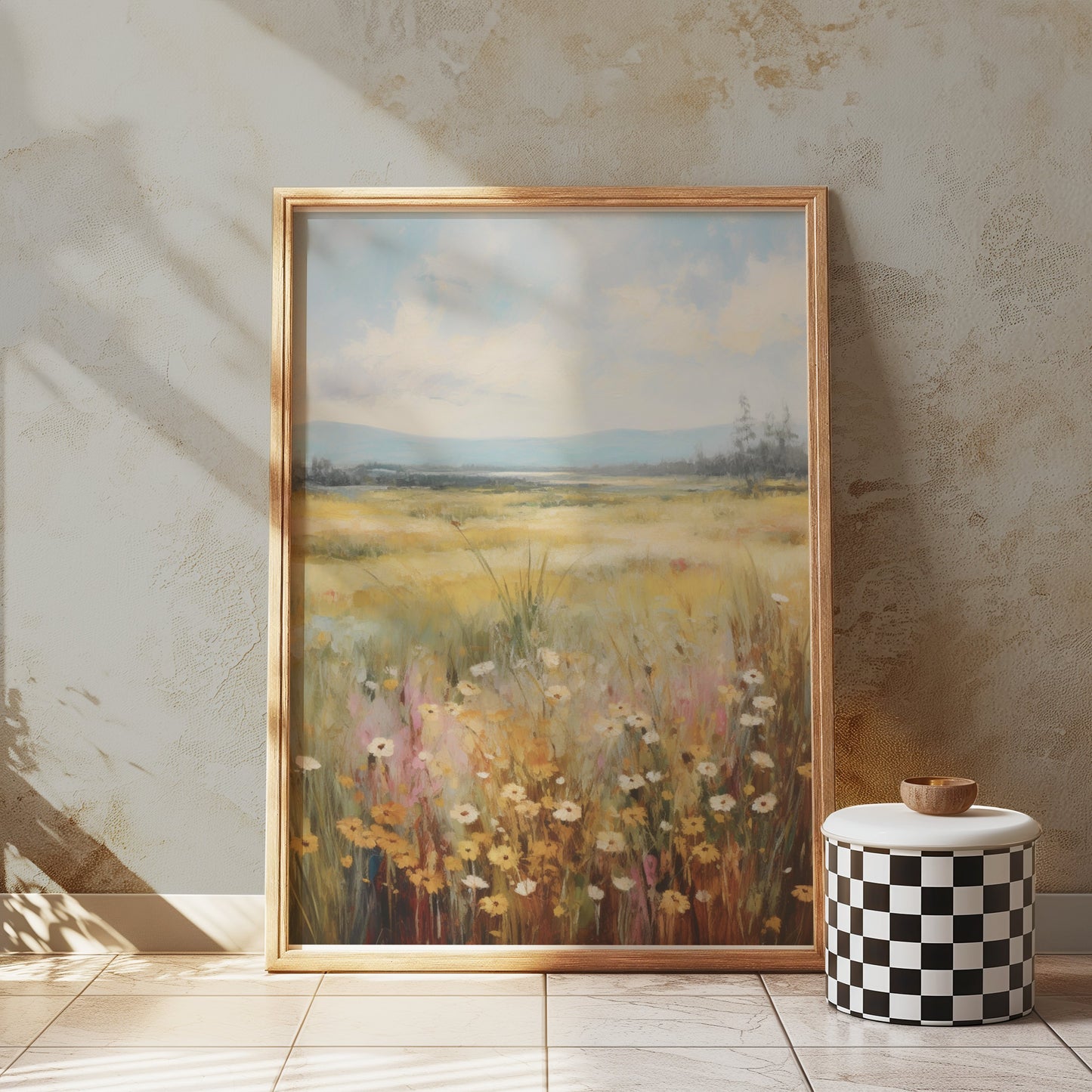 Premium Poster of Tranquil Meadow Country Landscape Wall Art Posters
