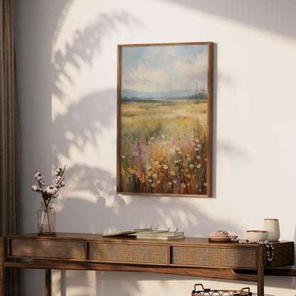 Premium Poster of Tranquil Meadow Country Landscape Wall Art Posters