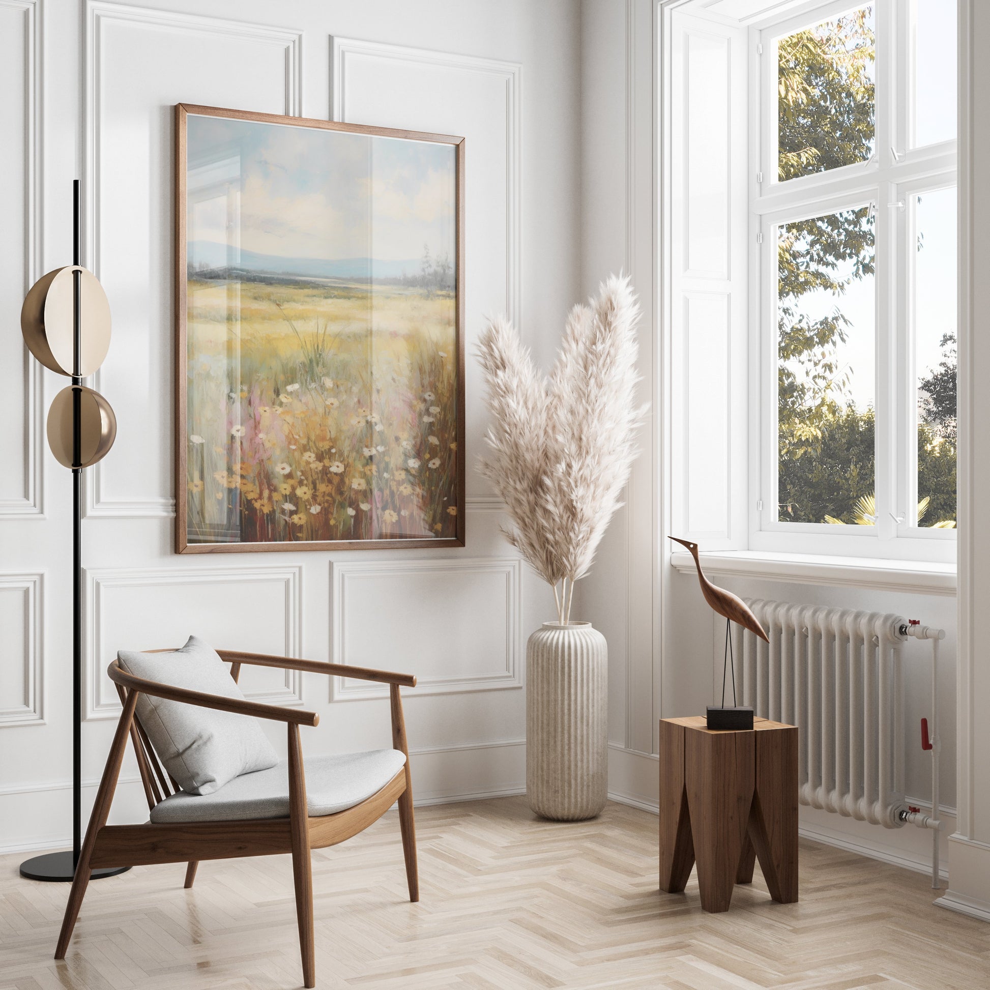 Premium Poster of Tranquil Meadow Country Landscape Wall Art Posters