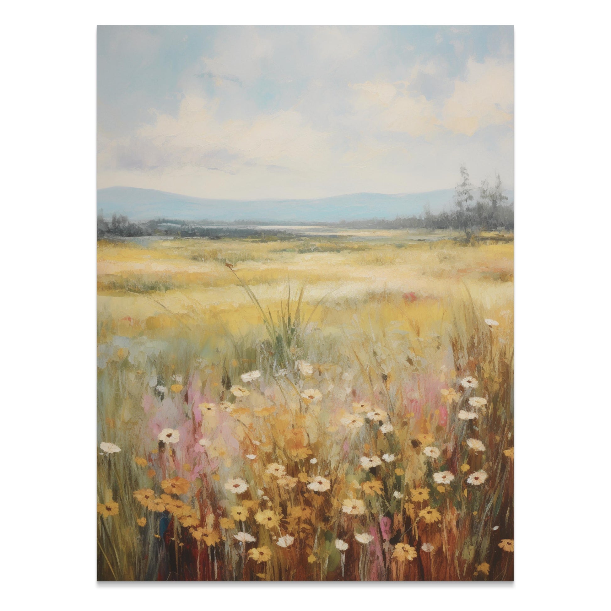 Premium Poster of Tranquil Meadow Country Landscape Wall Art Posters
