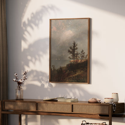 Premium Poster of Tranquil Scenic Landscape with Pine Trees Posters