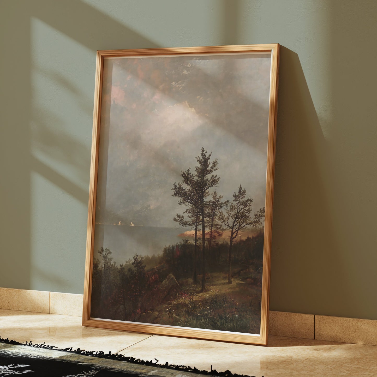 Premium Poster of Tranquil Scenic Landscape with Pine Trees Posters