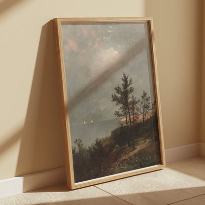 Premium Poster of Tranquil Scenic Landscape with Pine Trees Posters