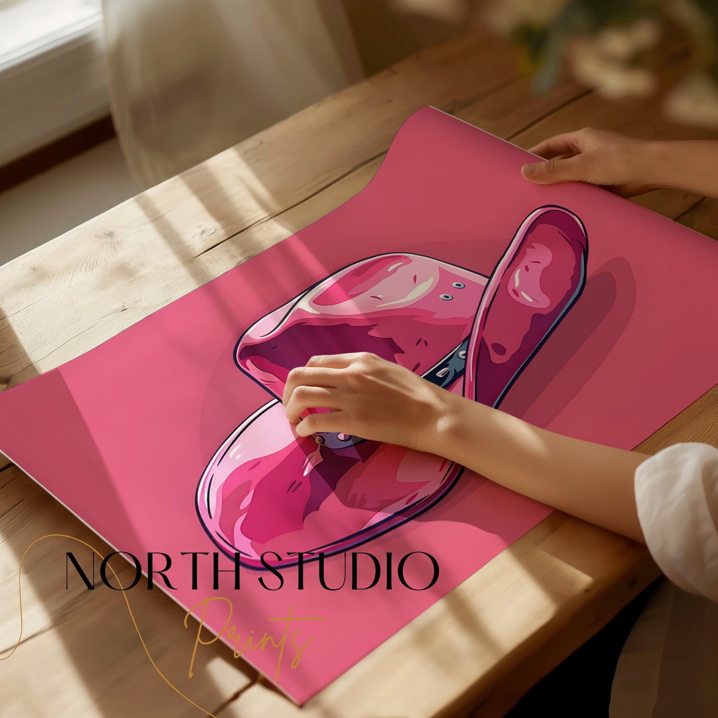 Premium Poster of Trendy Vibrant Pink Cowboy Hat Art Print Posters
