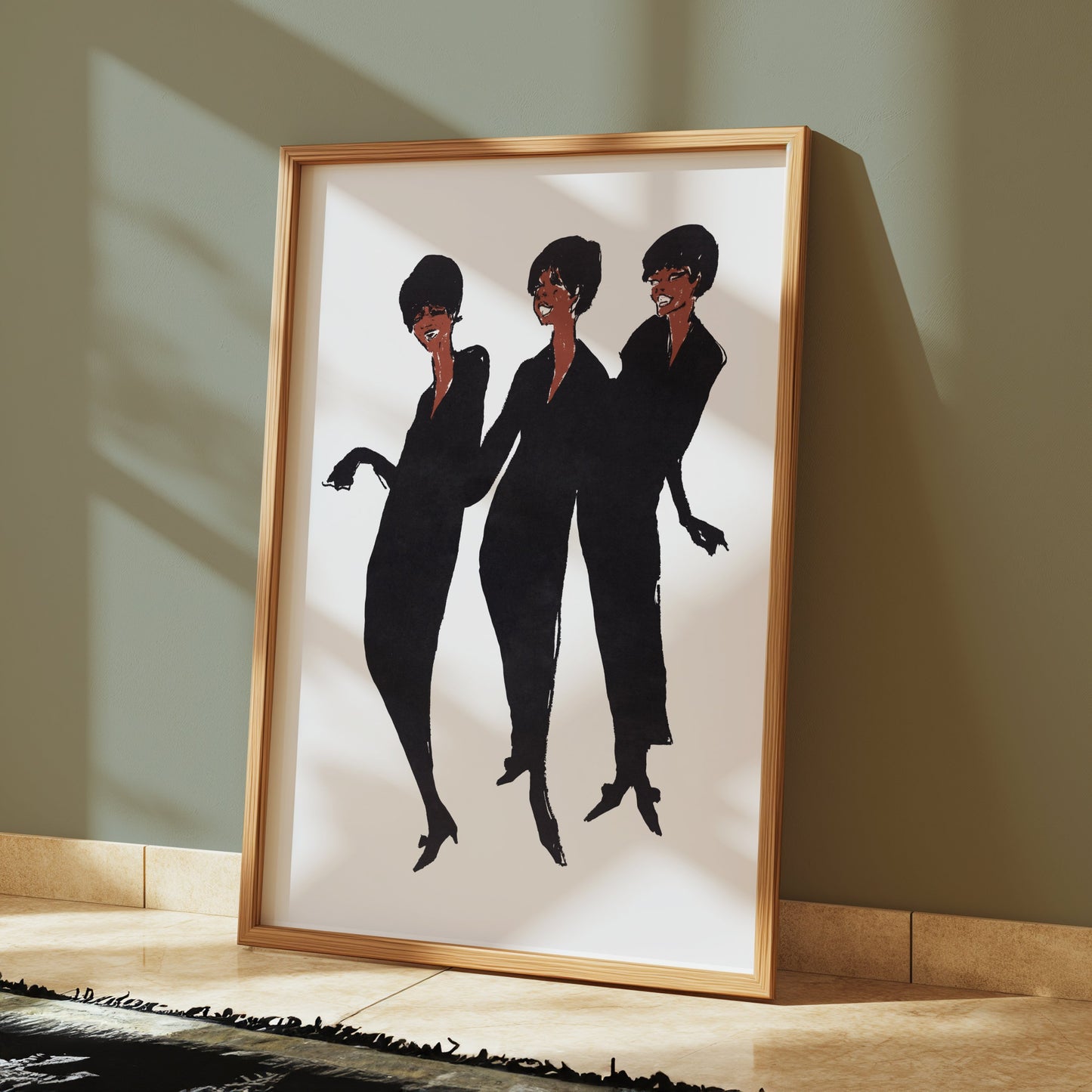 Premium Poster of Trio of Dancing Women in Elegant Silhouettes Posters