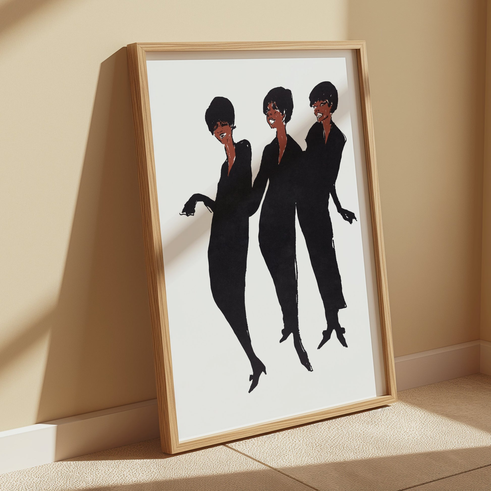 Premium Poster of Trio of Dancing Women in Elegant Silhouettes Posters