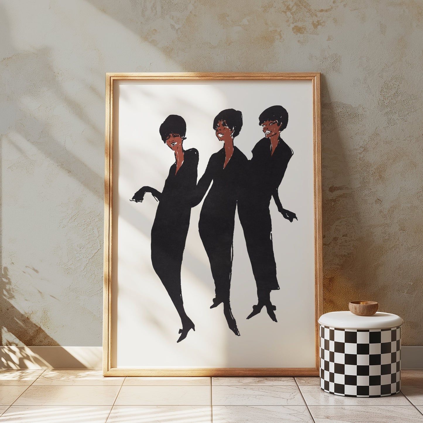 Premium Poster of Trio of Dancing Women in Elegant Silhouettes Posters
