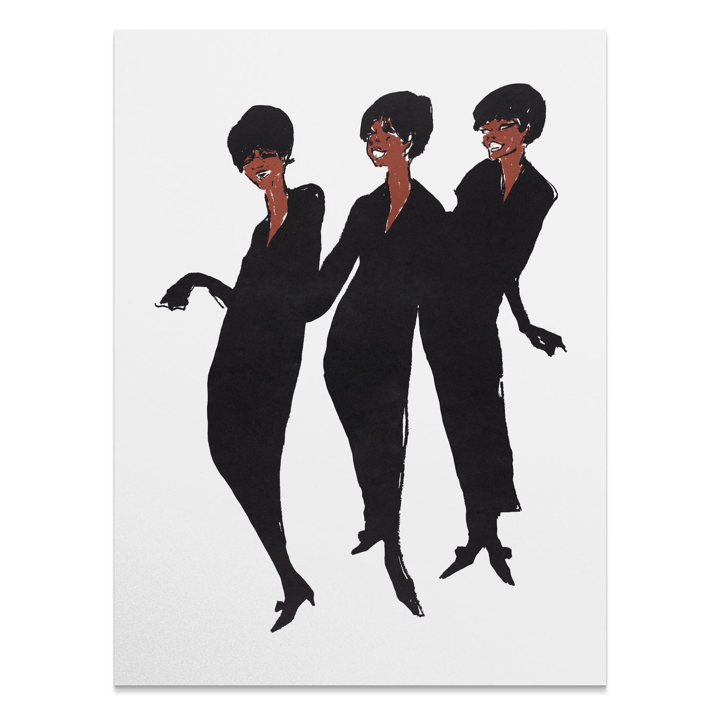 Premium Poster of Trio of Dancing Women in Elegant Silhouettes Posters