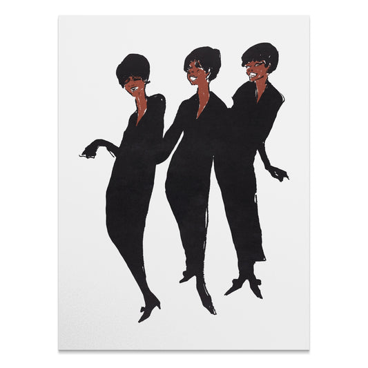 Premium Poster of Trio of Dancing Women in Elegant Silhouettes Posters