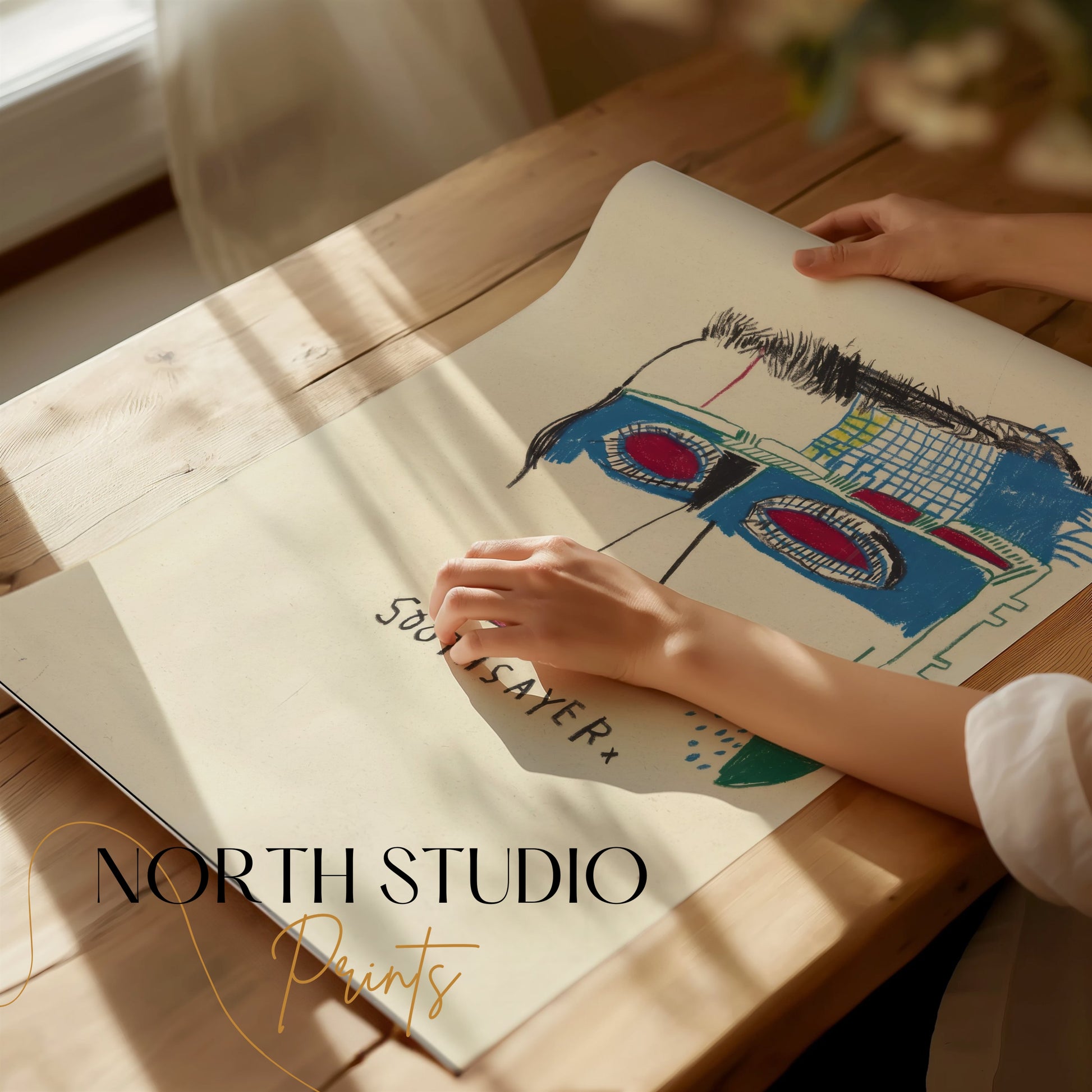 Premium Poster of Unique Abstract Face Art Design Soothsayer Posters