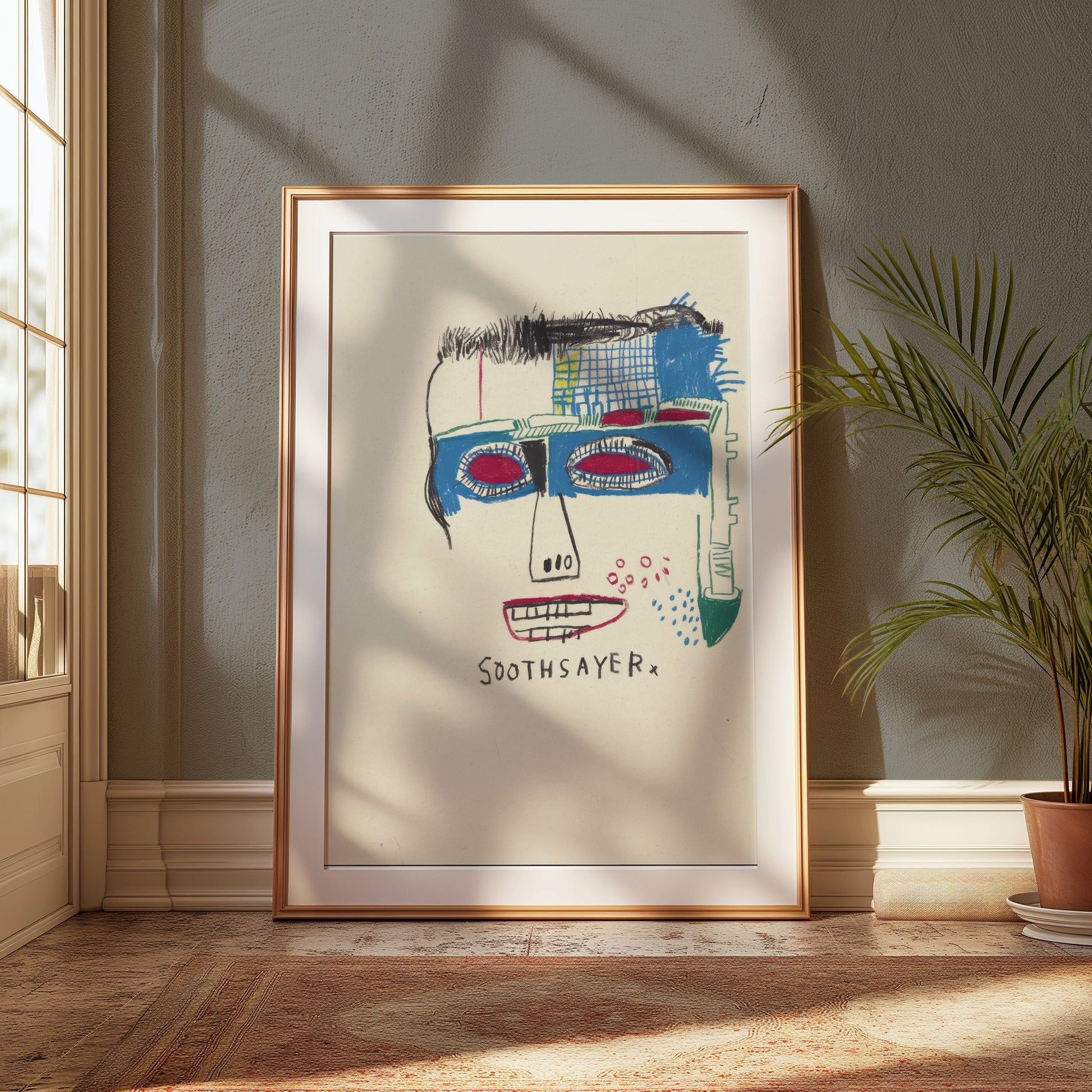 Premium Poster of Unique Abstract Face Art Design Soothsayer Posters