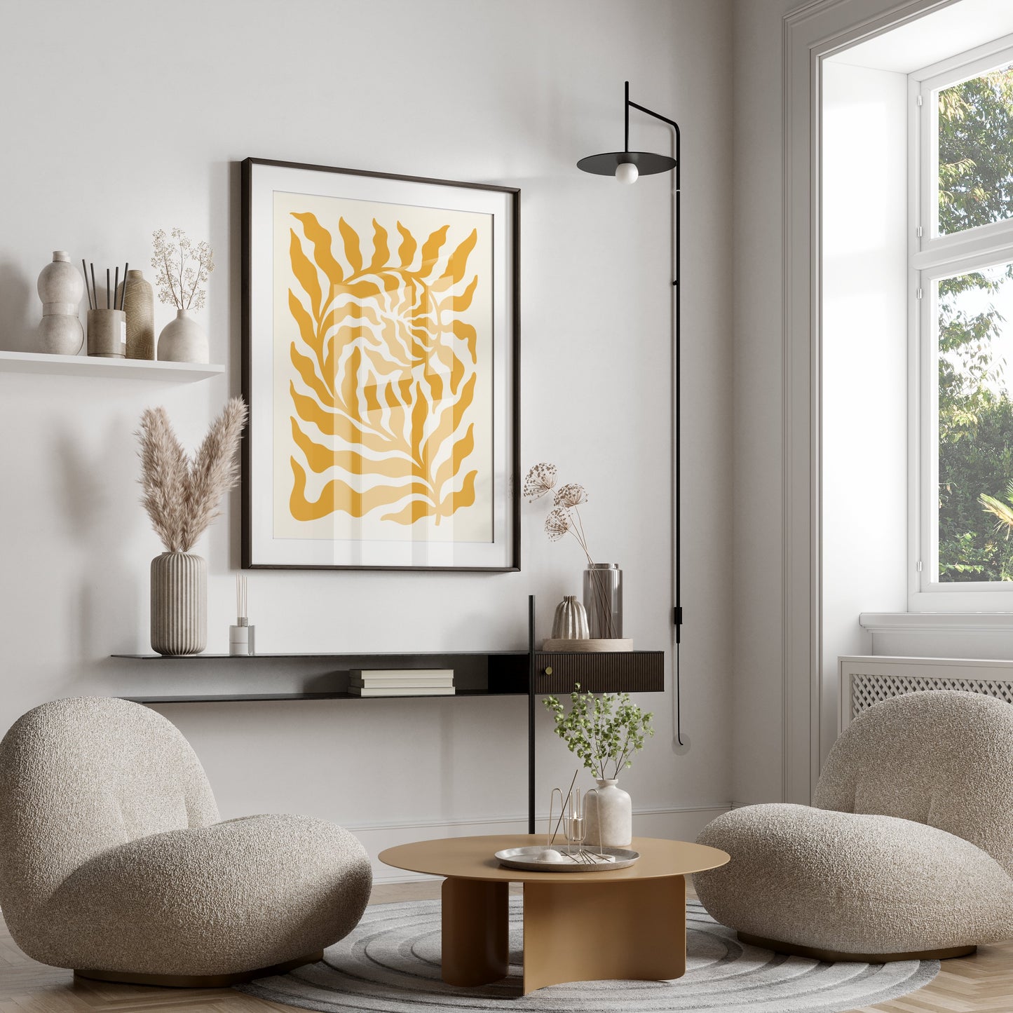 Premium Poster of Unique Abstract Leafy Pattern Decorative Posters