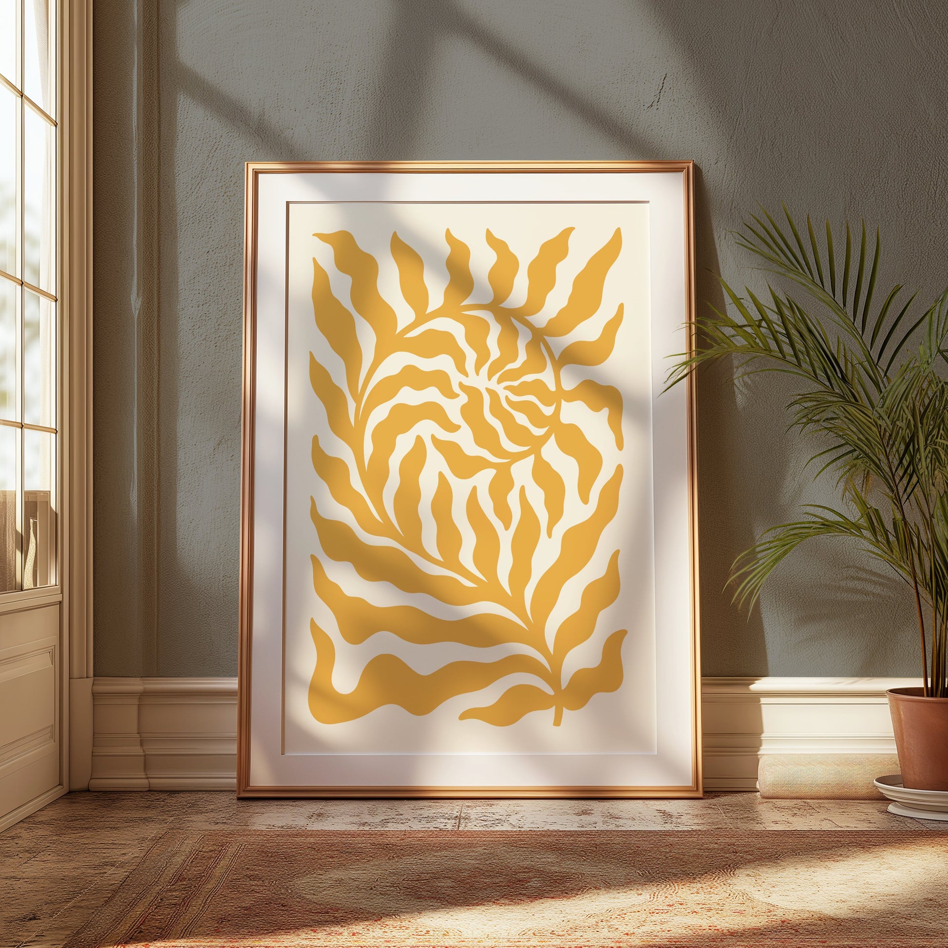 Premium Poster of Unique Abstract Leafy Pattern Decorative Posters