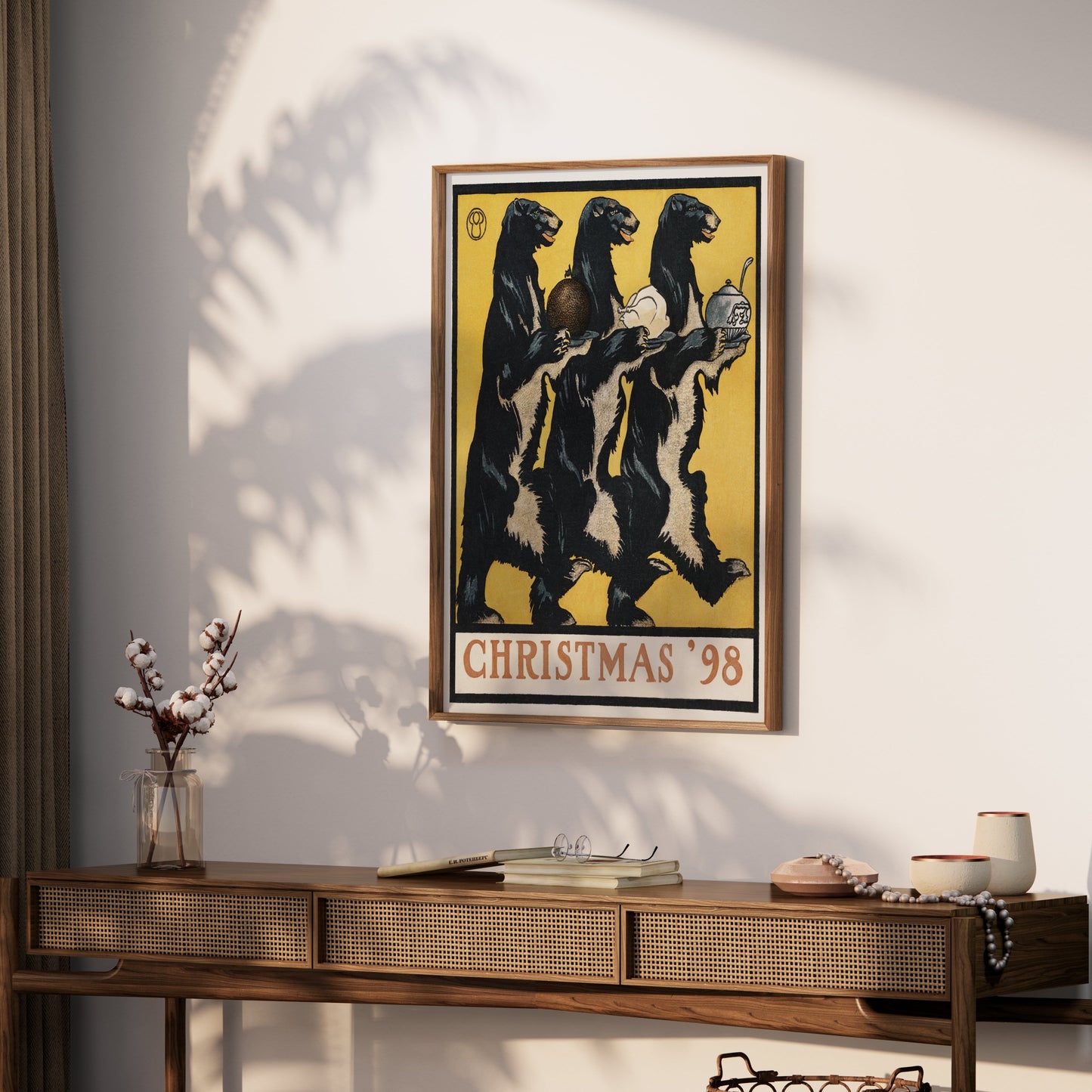 Premium Poster of Unique Christmas 98 Festive Bear Trio Art Print Posters