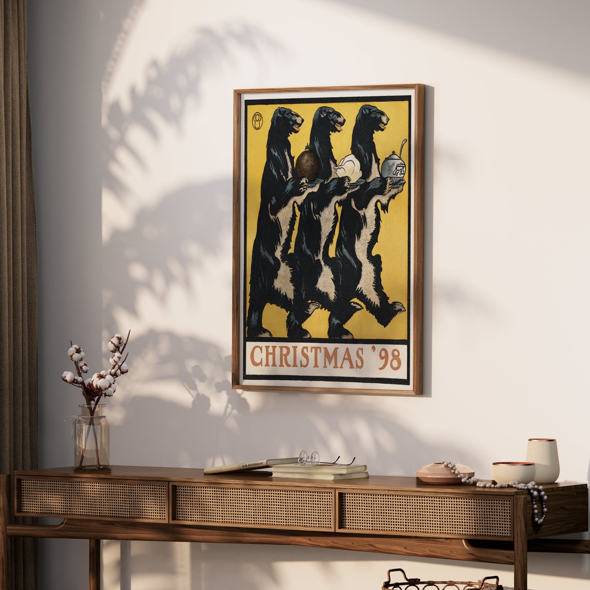 Premium Poster of Unique Christmas 98 Festive Bear Trio Art Print Posters