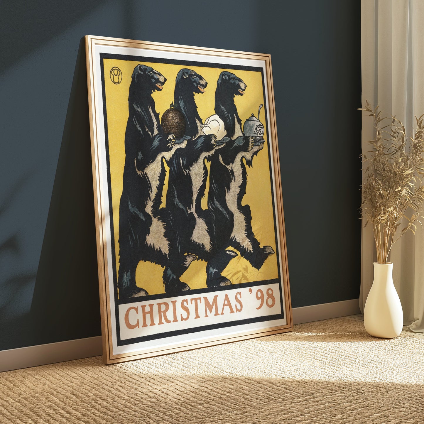 Premium Poster of Unique Christmas 98 Festive Bear Trio Art Print Posters