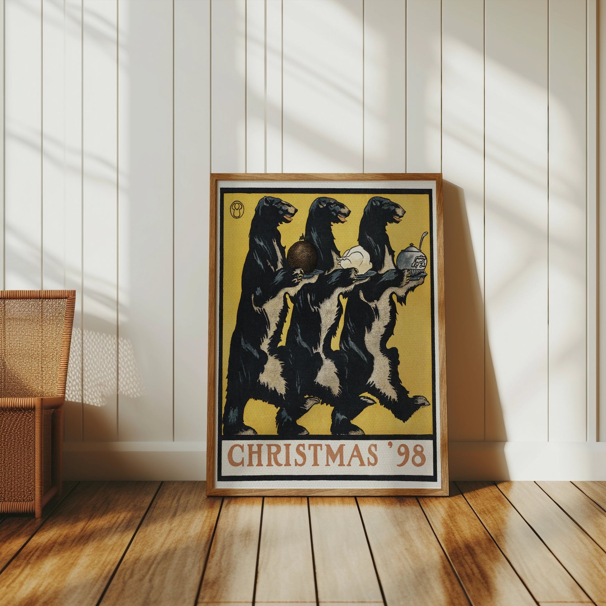 Premium Poster of Unique Christmas 98 Festive Bear Trio Art Print Posters