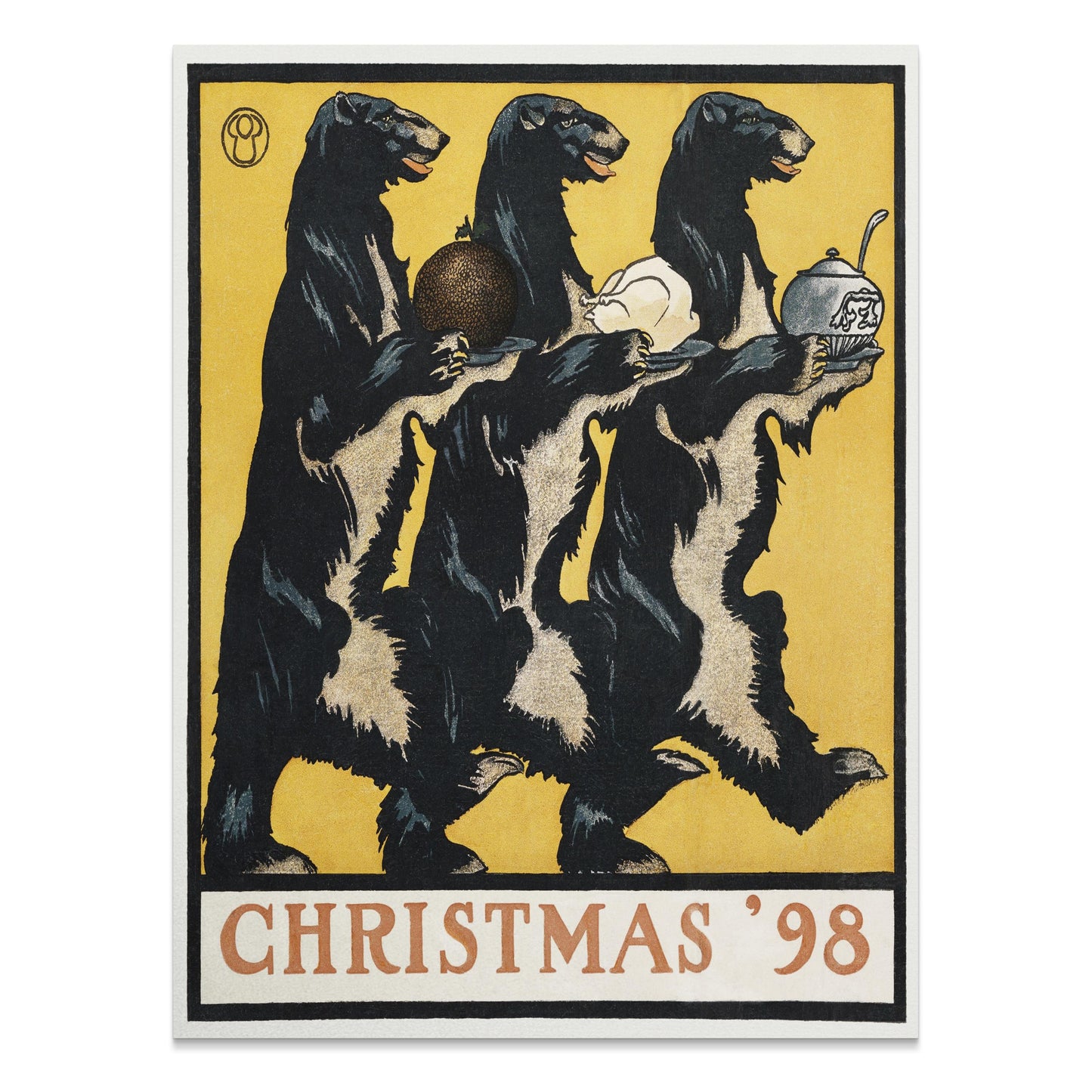 Premium Poster of Unique Christmas 98 Festive Bear Trio Art Print Posters