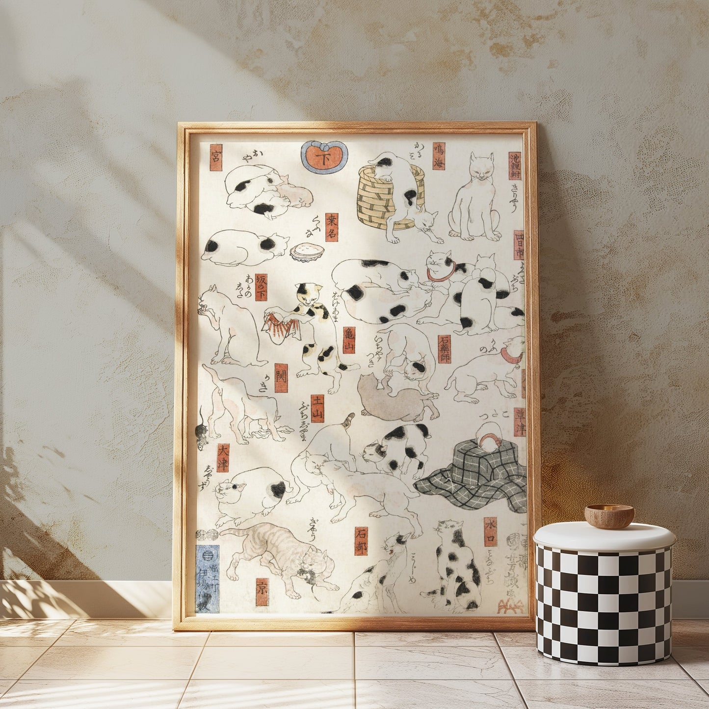 Premium Poster of Unique Collection of Traditional Japanese Cat Art Posters