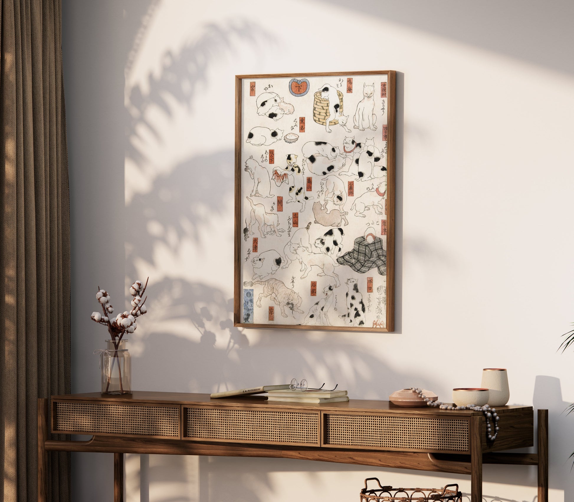 Premium Poster of Unique Collection of Traditional Japanese Cat Art Posters