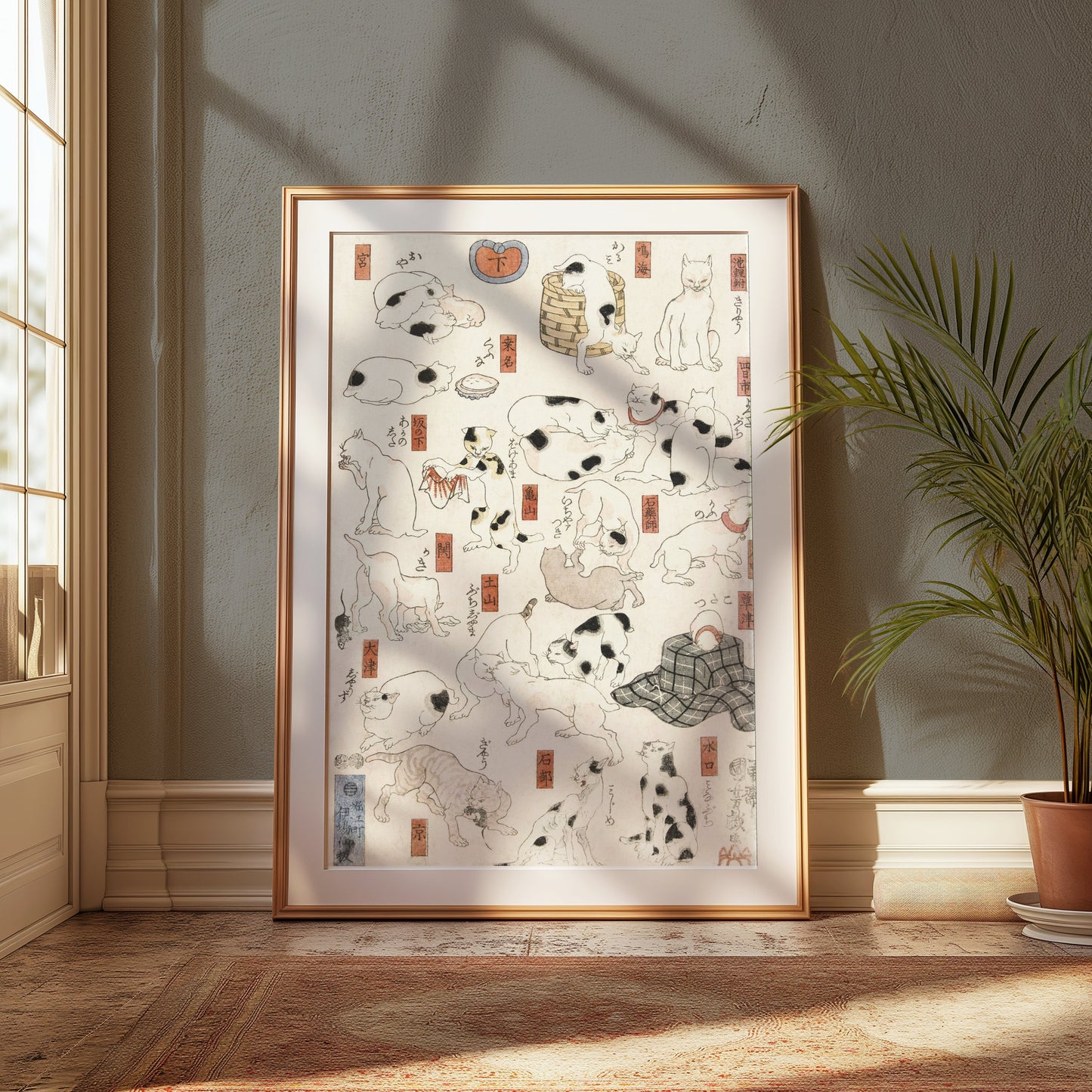 Premium Poster of Unique Collection of Traditional Japanese Cat Art Posters