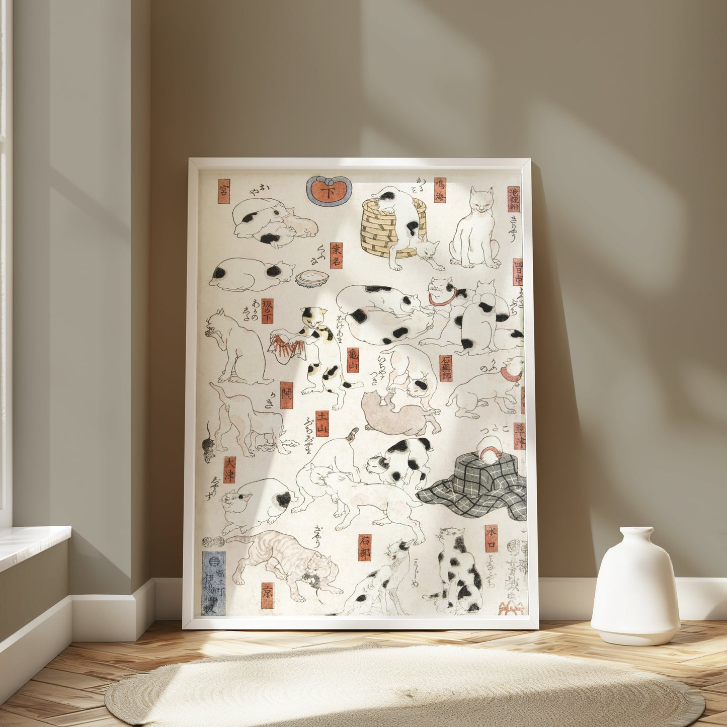 Premium Poster of Unique Collection of Traditional Japanese Cat Art Posters