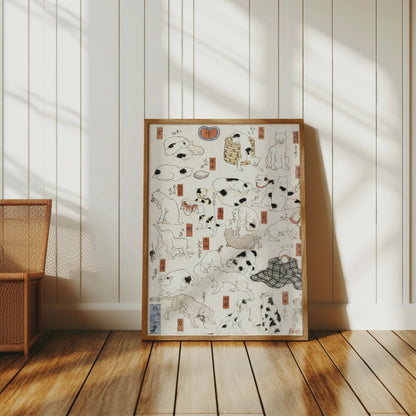 Premium Poster of Unique Collection of Traditional Japanese Cat Art Posters