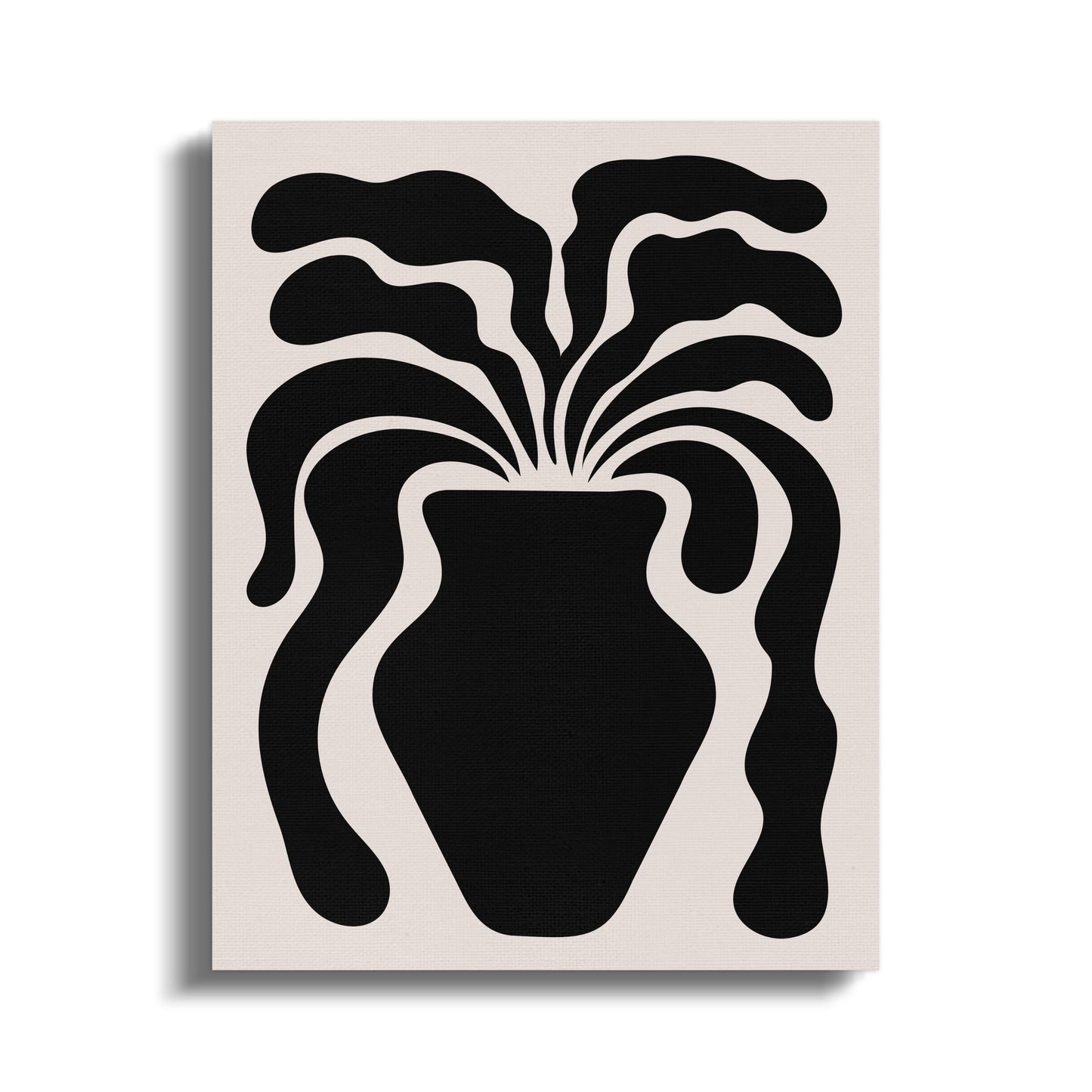 Premium Poster of Unique Floral Wall Art Vase Design Canvas Wraps