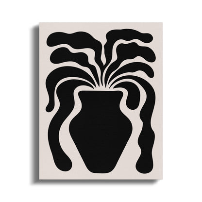 Premium Poster of Unique Floral Wall Art Vase Design Canvas Wraps