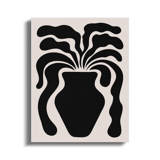 Premium Poster of Unique Floral Wall Art Vase Design Canvas Wraps