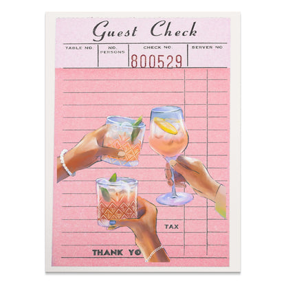 Premium Poster of Unique Guest Check with Drinks Art Decor Posters