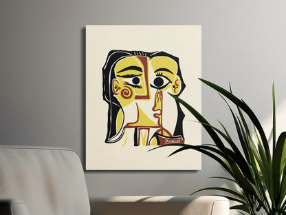 Premium Poster of Unique Picasso Inspired Abstract Face Canvas Wraps