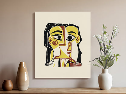 Premium Poster of Unique Picasso Inspired Abstract Face Canvas Wraps