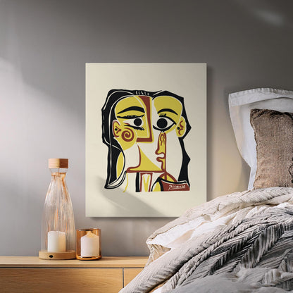 Premium Poster of Unique Picasso Inspired Abstract Face Canvas Wraps