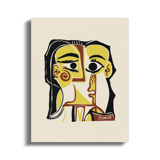 Premium Poster of Unique Picasso Inspired Abstract Face Canvas Wraps