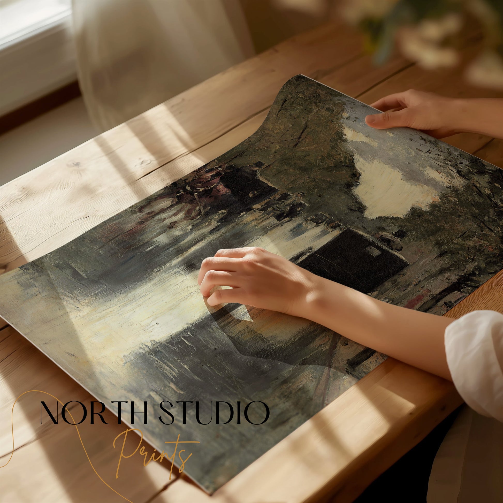 Premium Poster of Urban Carriage Riding in Rain Forest Posters