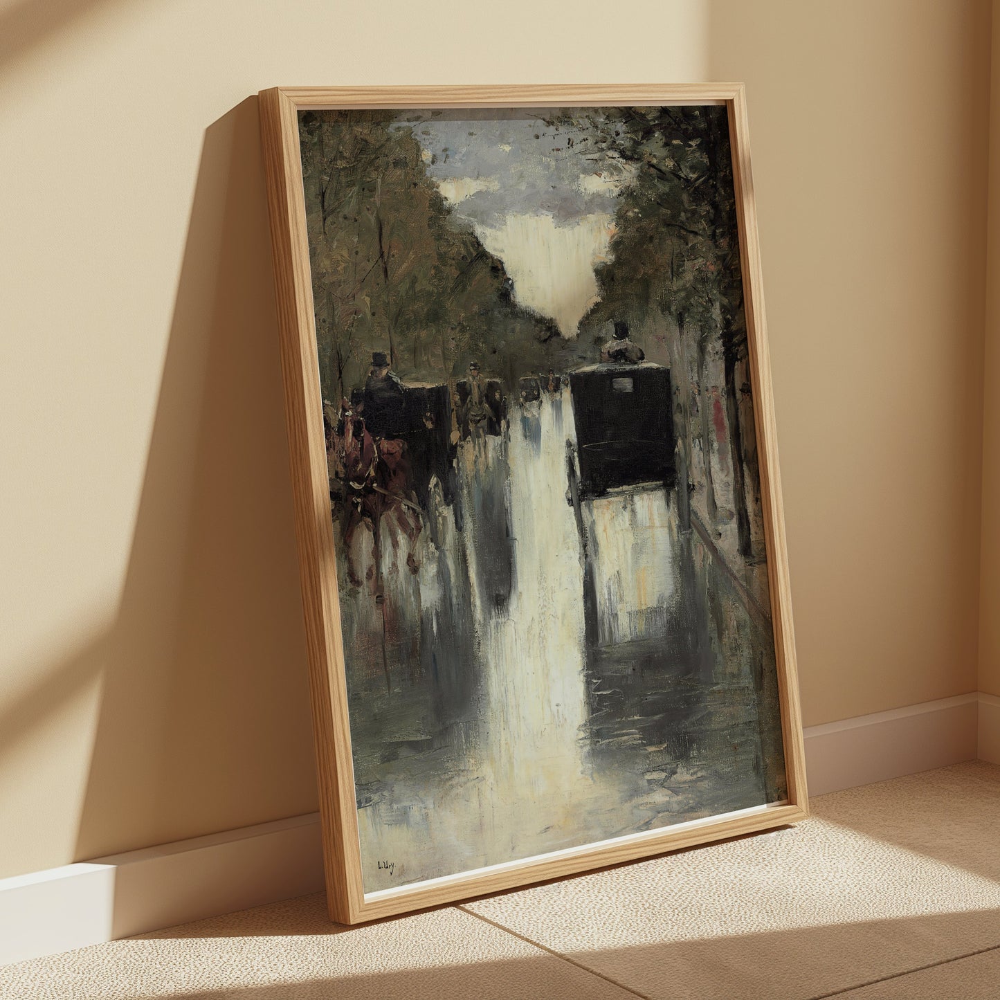 Premium Poster of Urban Carriage Riding in Rain Forest Posters