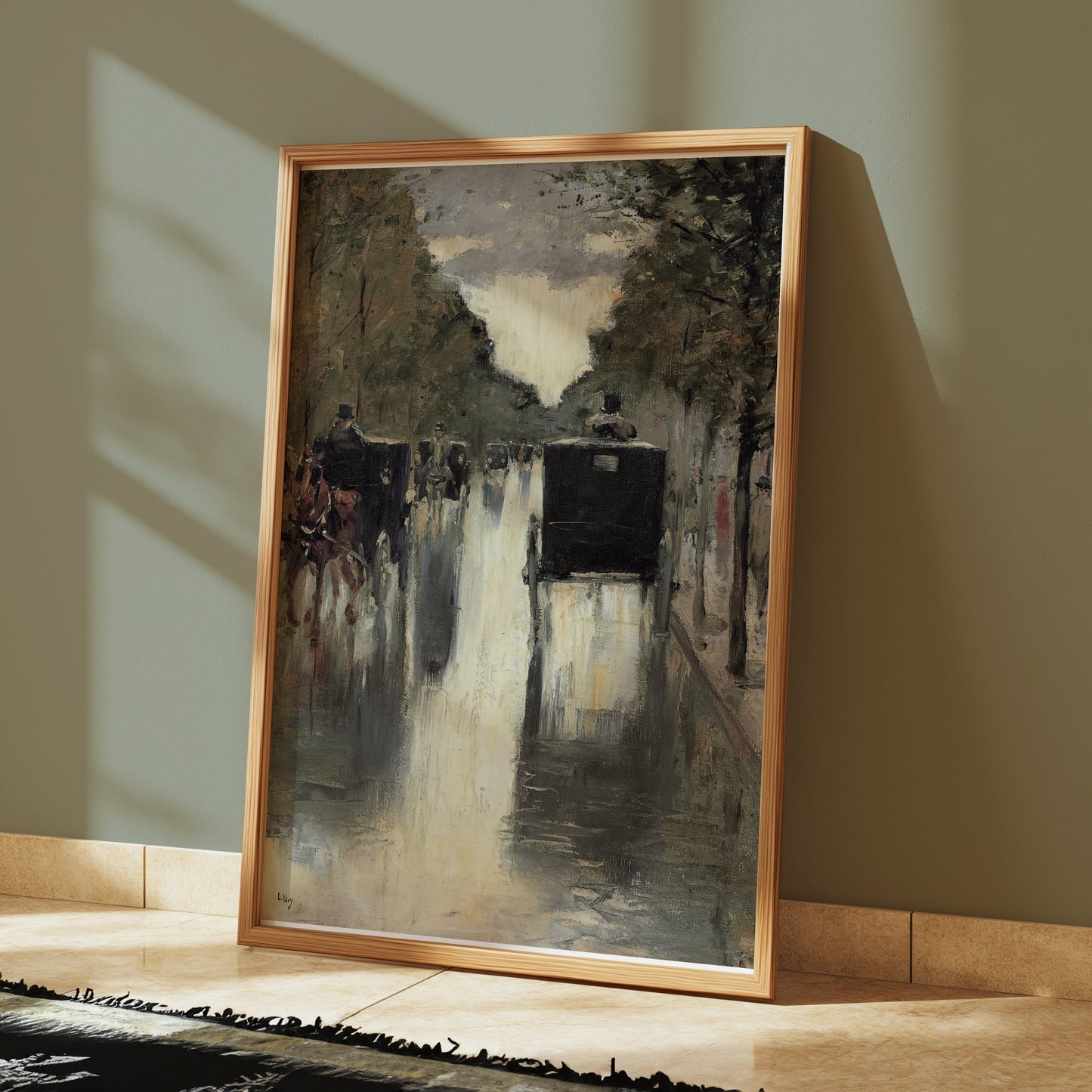 Premium Poster of Urban Carriage Riding in Rain Forest Posters