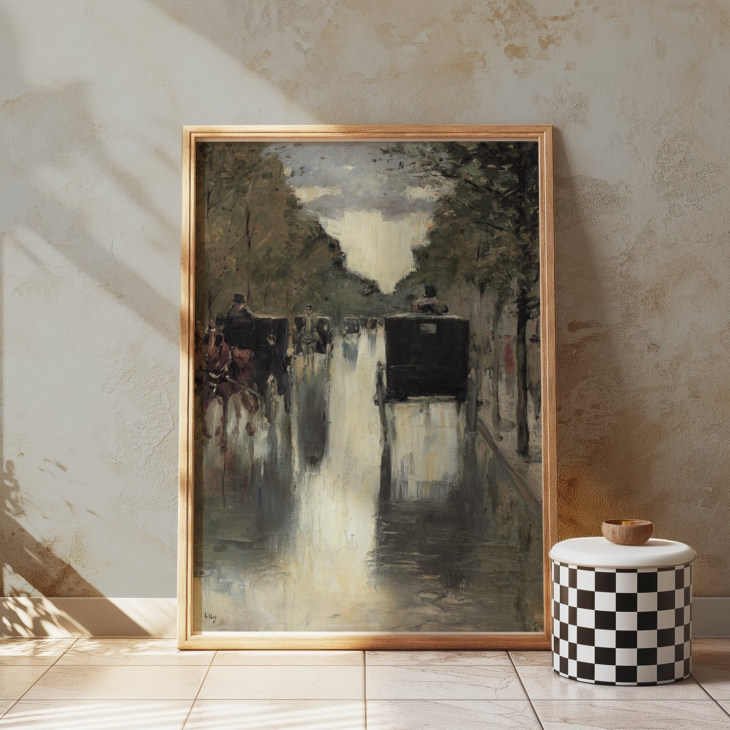 Premium Poster of Urban Carriage Riding in Rain Forest Posters