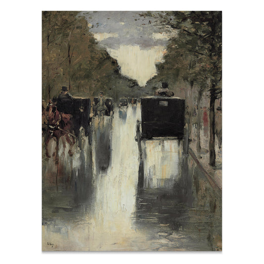 Premium Poster of Urban Carriage Riding in Rain Forest Posters