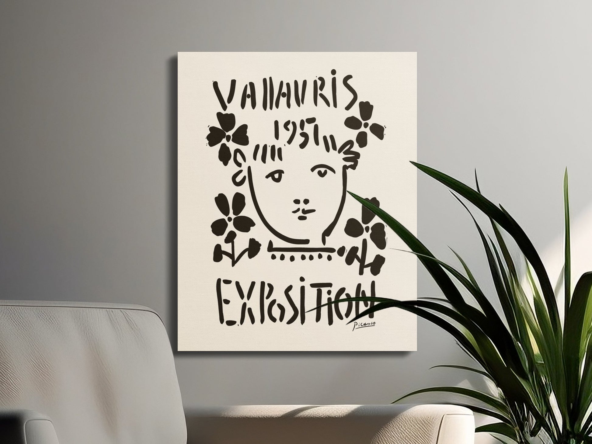 Premium Poster of Vallauris 1957 Exposition Picasso Wall Art Canvas Wraps