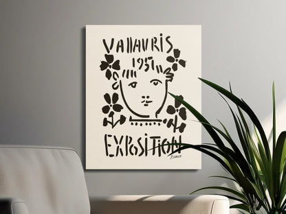Premium Poster of Vallauris 1957 Exposition Picasso Wall Art Canvas Wraps