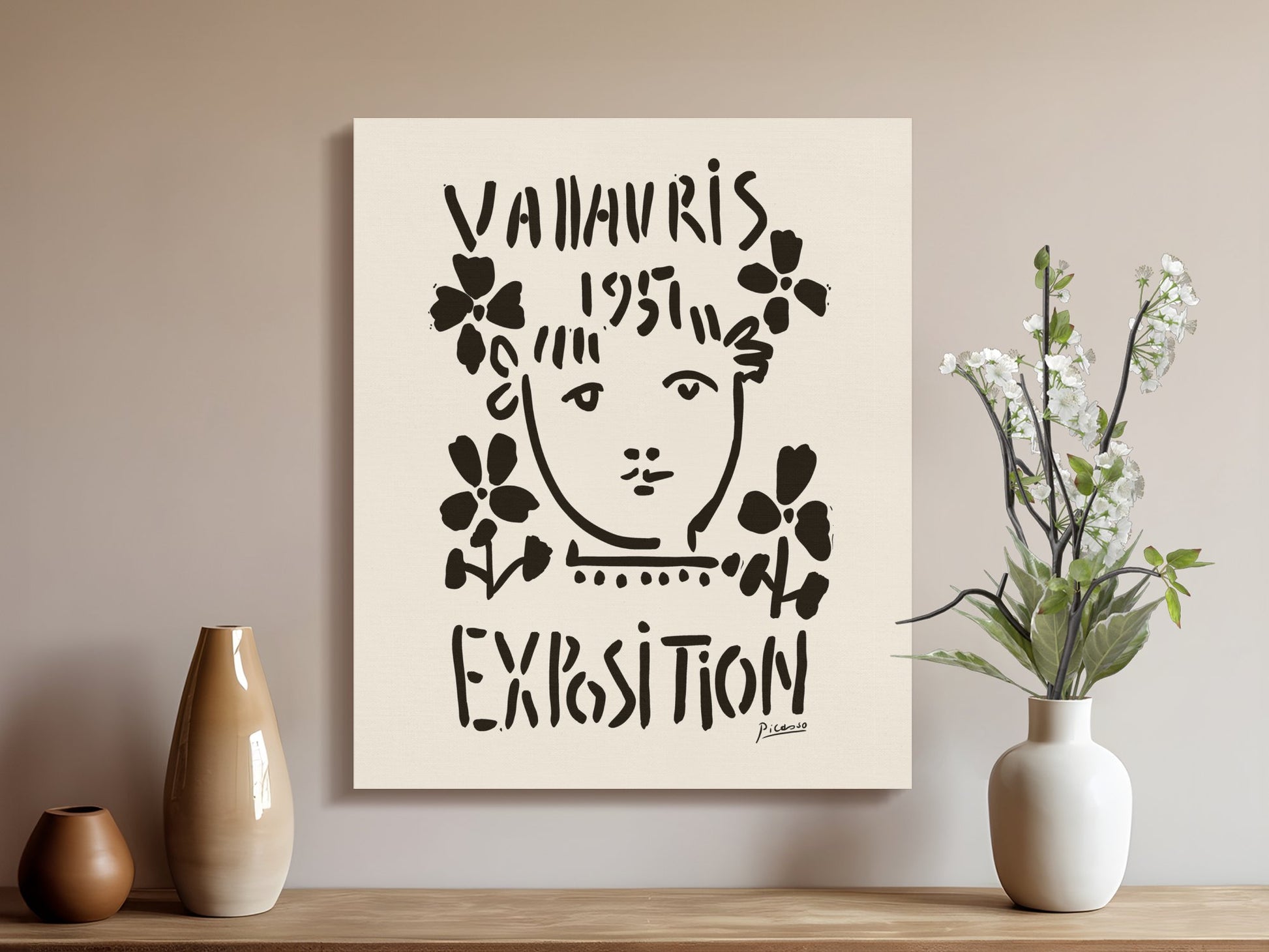 Premium Poster of Vallauris 1957 Exposition Picasso Wall Art Canvas Wraps