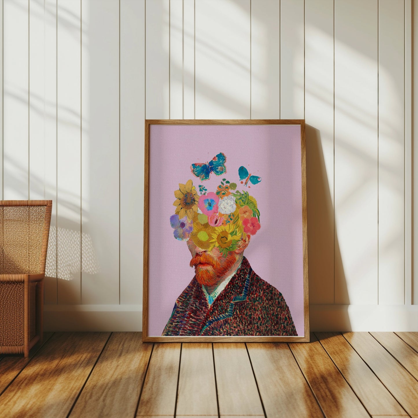 Premium Poster of Van Gogh Trendy Flowers and Butterflies Posters