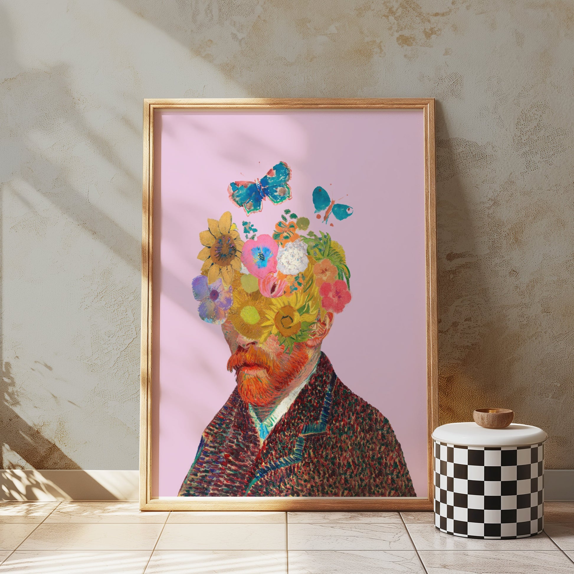 Premium Poster of Van Gogh Trendy Flowers and Butterflies Posters