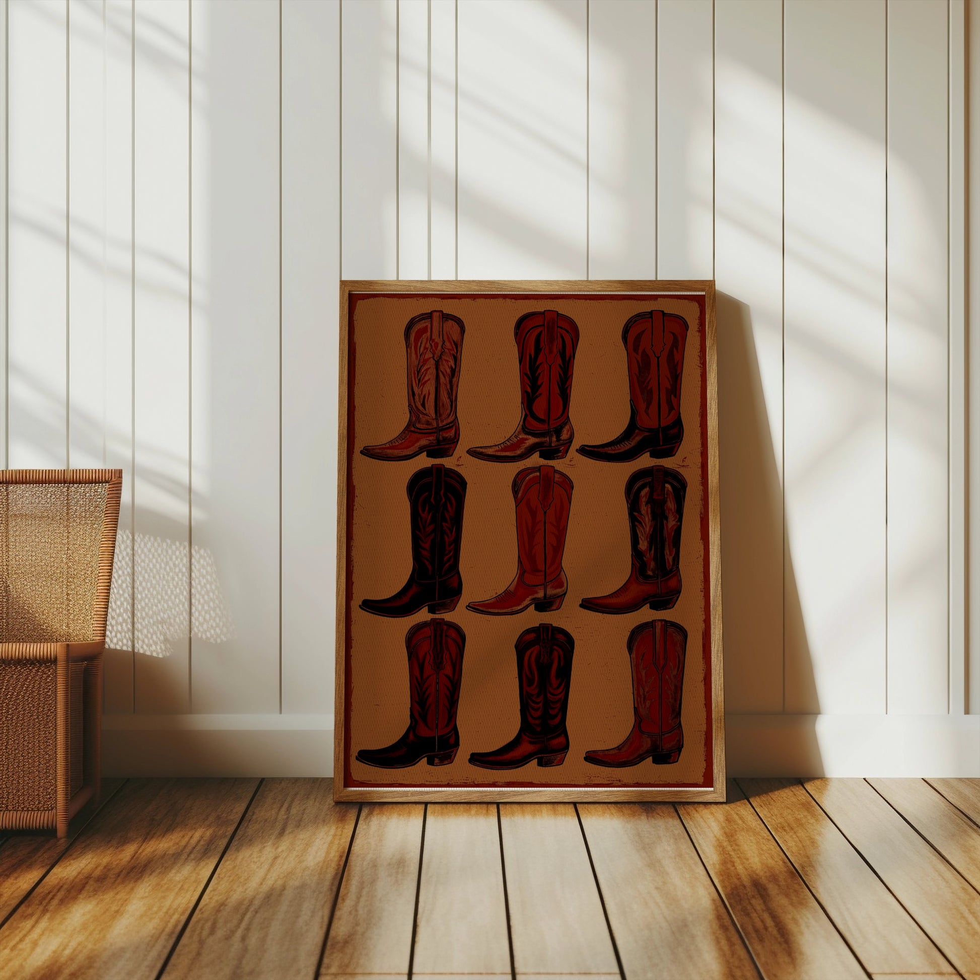 Premium Poster of Variety of Cowboy Boot Designs on Art Print Posters
