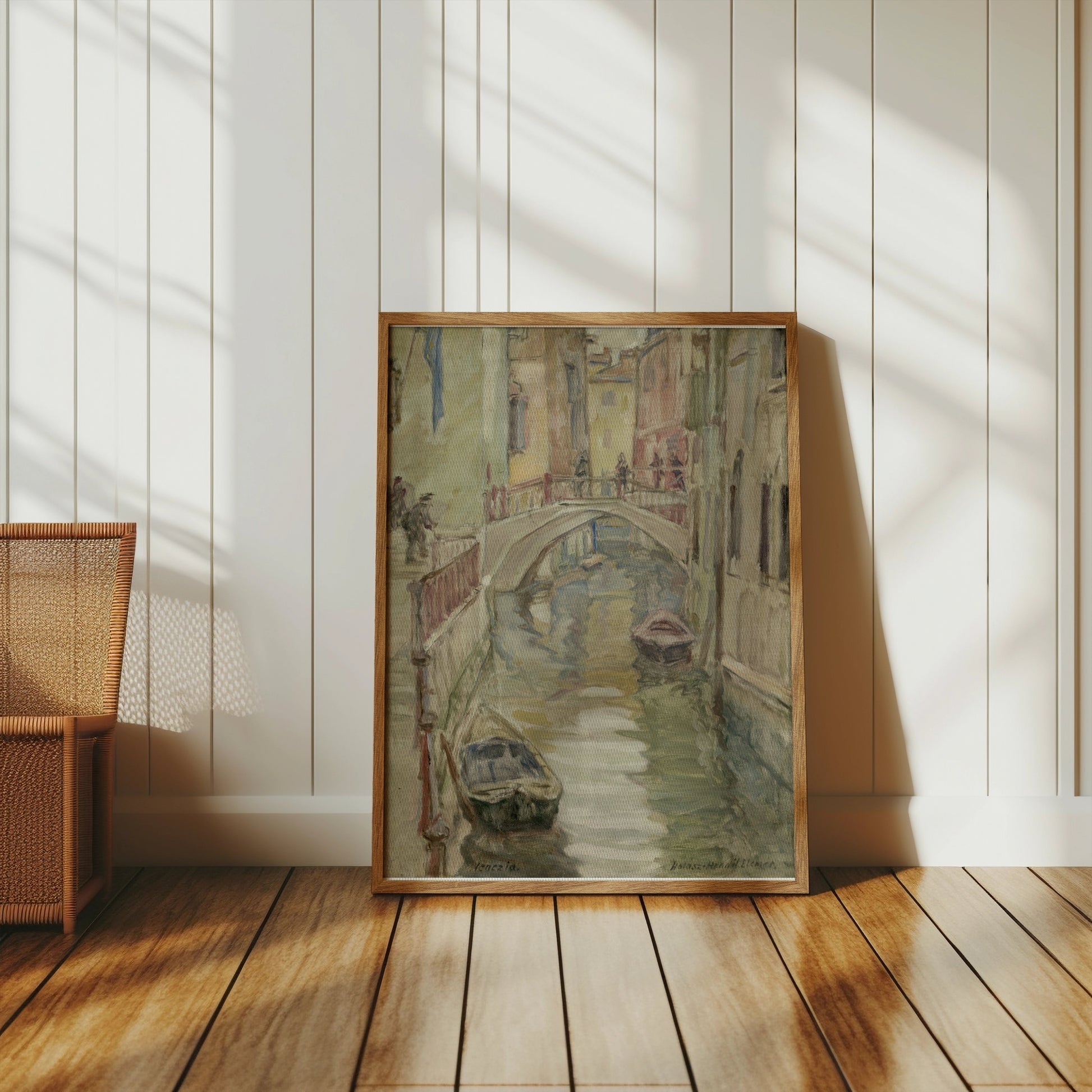 Premium Poster of Venice Serene Canal with Gondolas and Bridges Posters